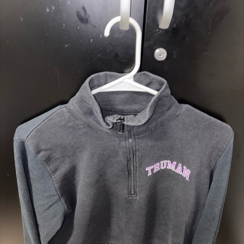 Black and Gray Quarter-Zip Sweatshirt